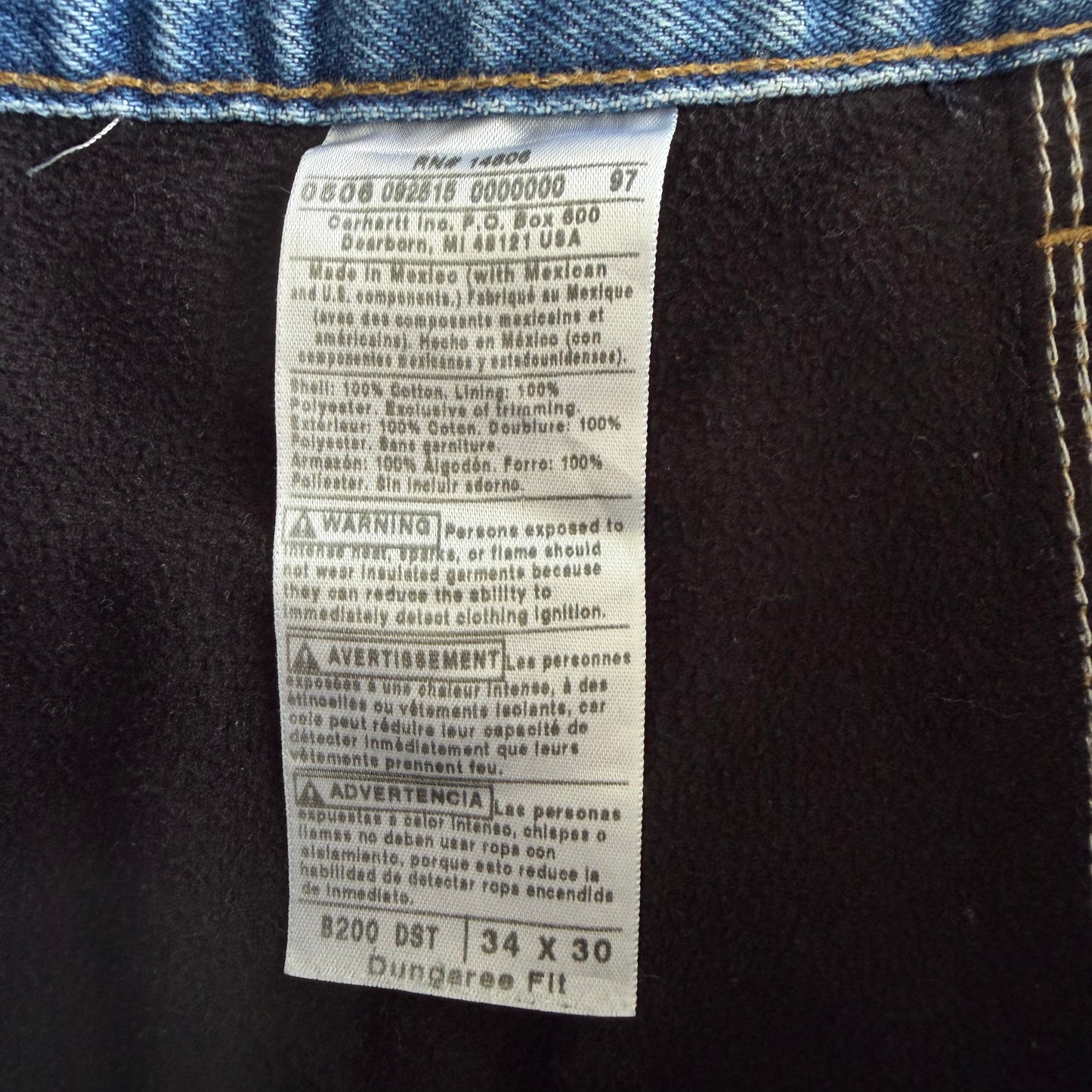 Y2K Carhartt Heavyweight Wide Leg Jeans - 34 x 30