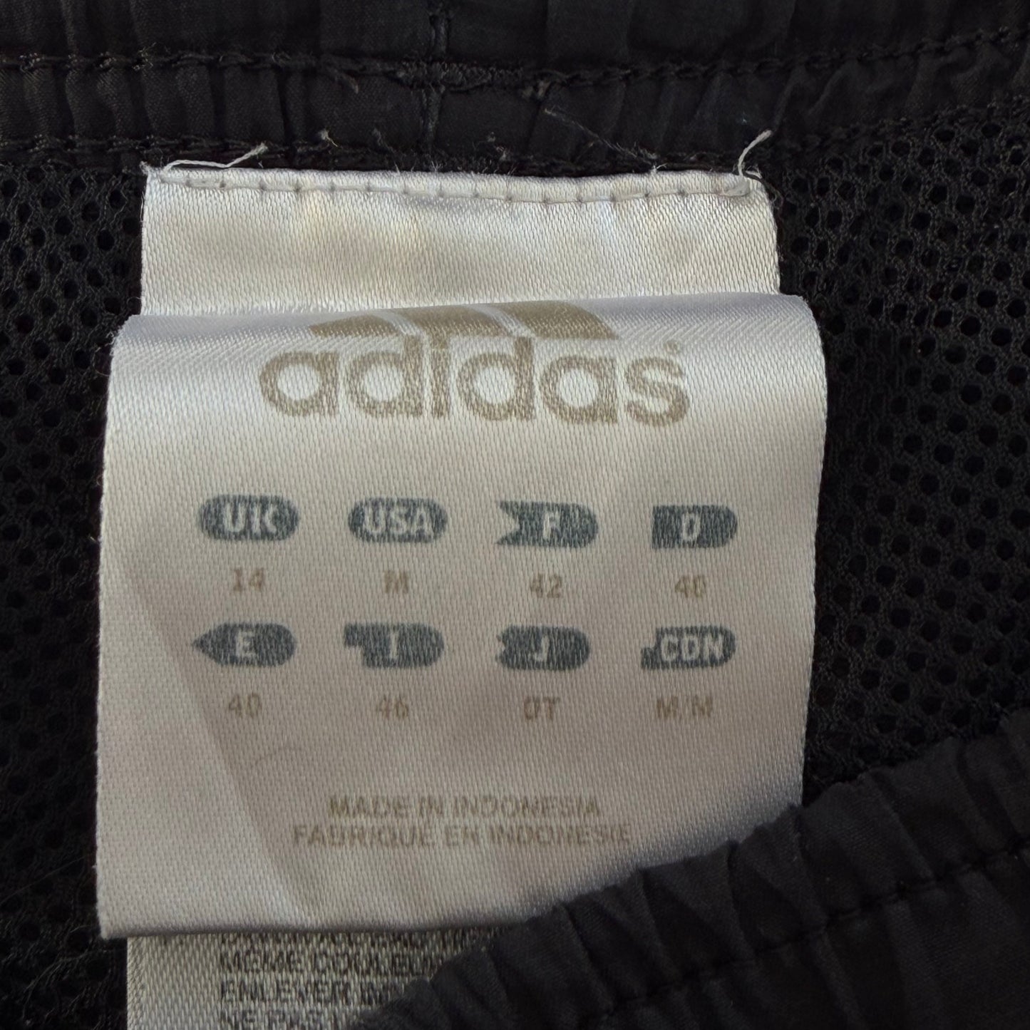 Y2K Adidas Three Stripe wide Leg Track Pants - M