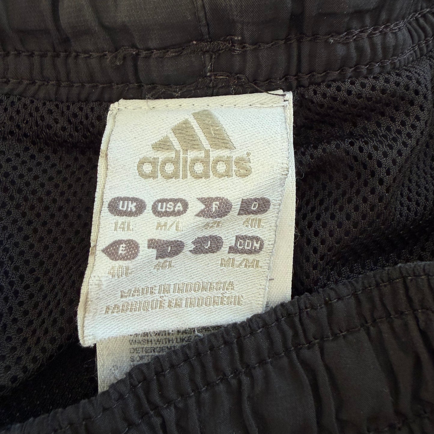 Y2K Adidas Three Stripe Straight Leg Track Pants - M