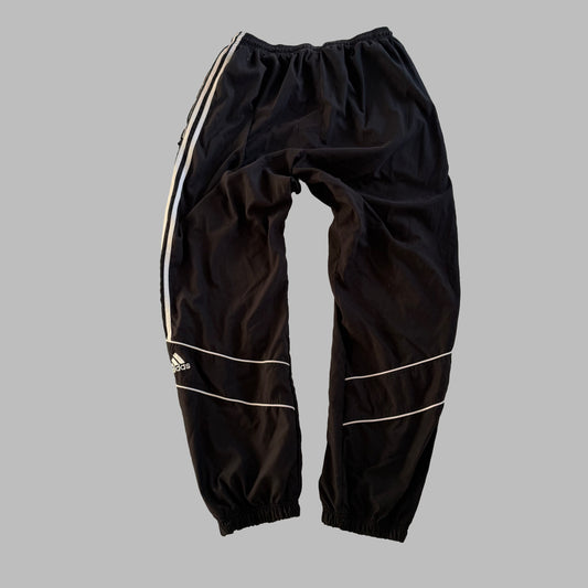 90s Adidas Three Stripe Baggy Track Pants - M