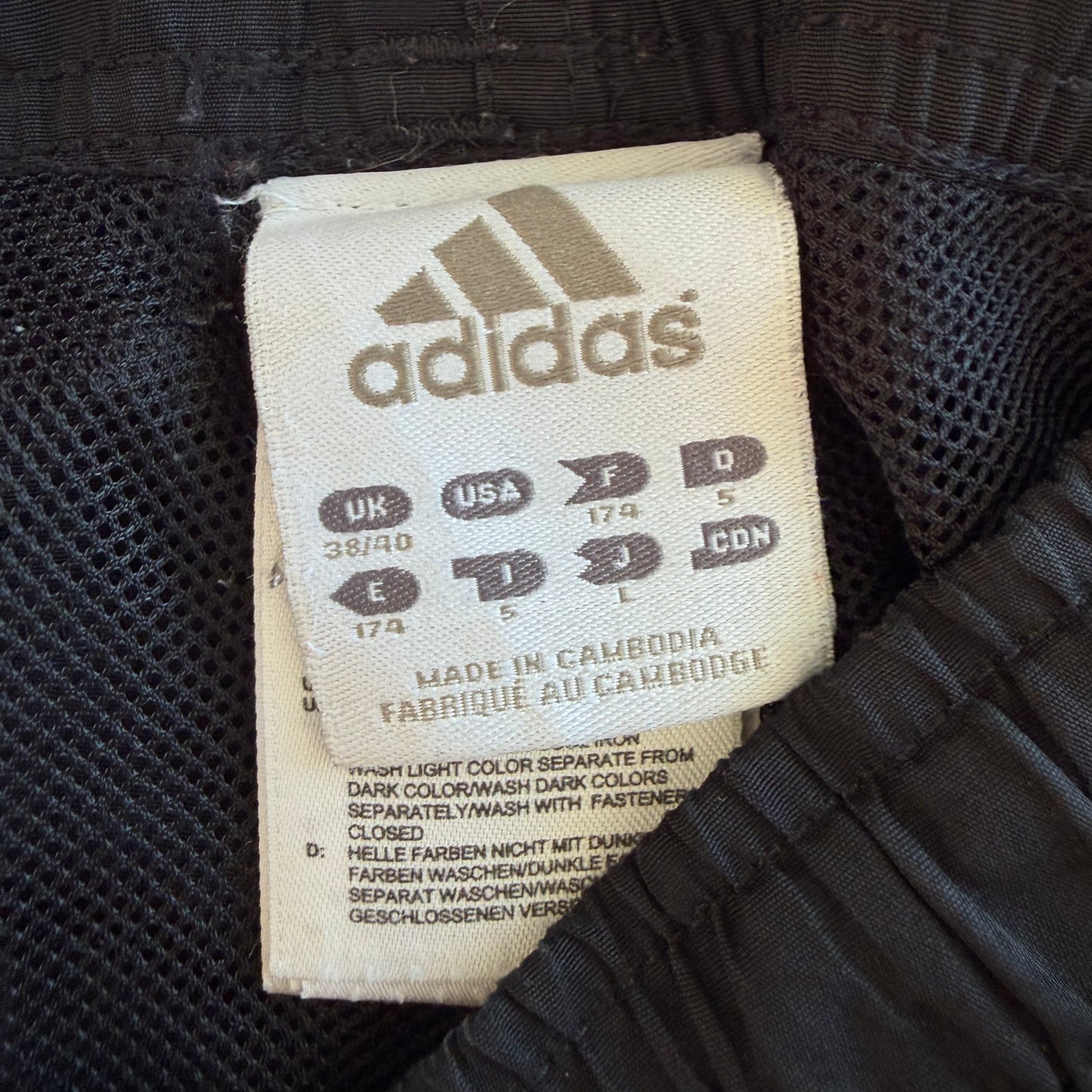 Y2K Adidas Three Stripe Wide Leg Track Pants - S