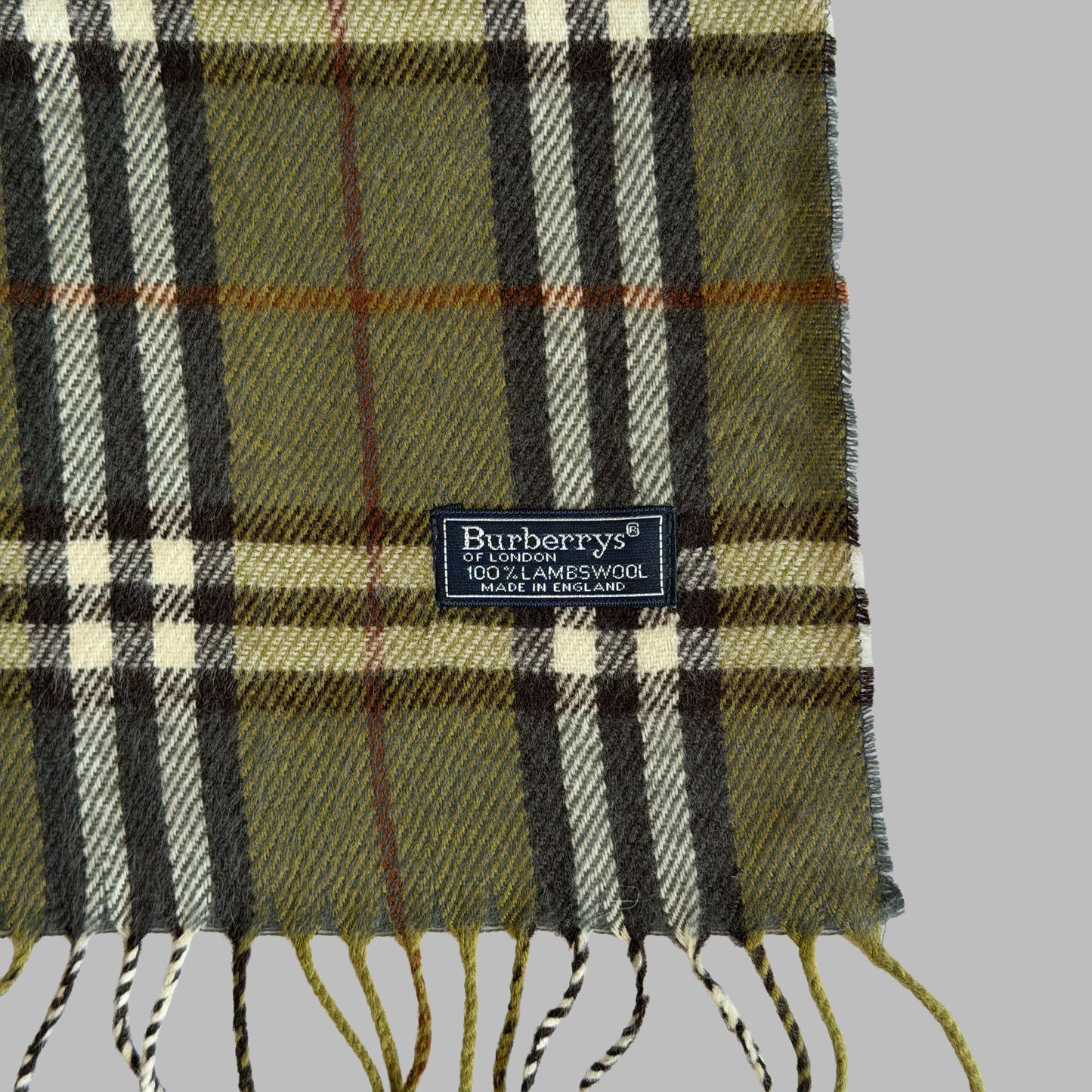 90s Burberry Lambswool Check Scarf