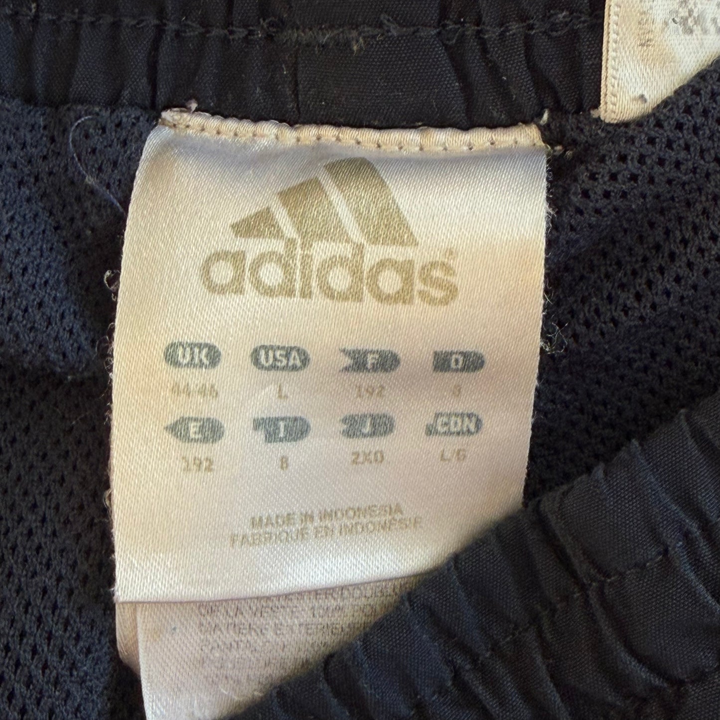Y2K Adidas Three Stripe Baggy Track Pants - L