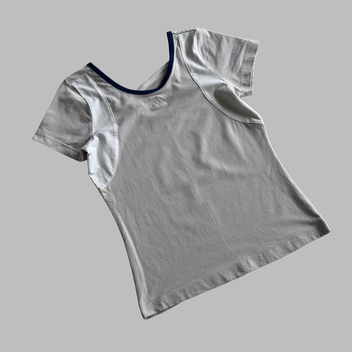 Y2K Adidas Scoop Neck Activewear Top - M