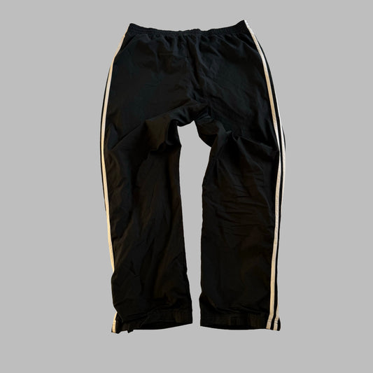 Y2K Adidas Three Stripe Wide Leg Track Pants - M