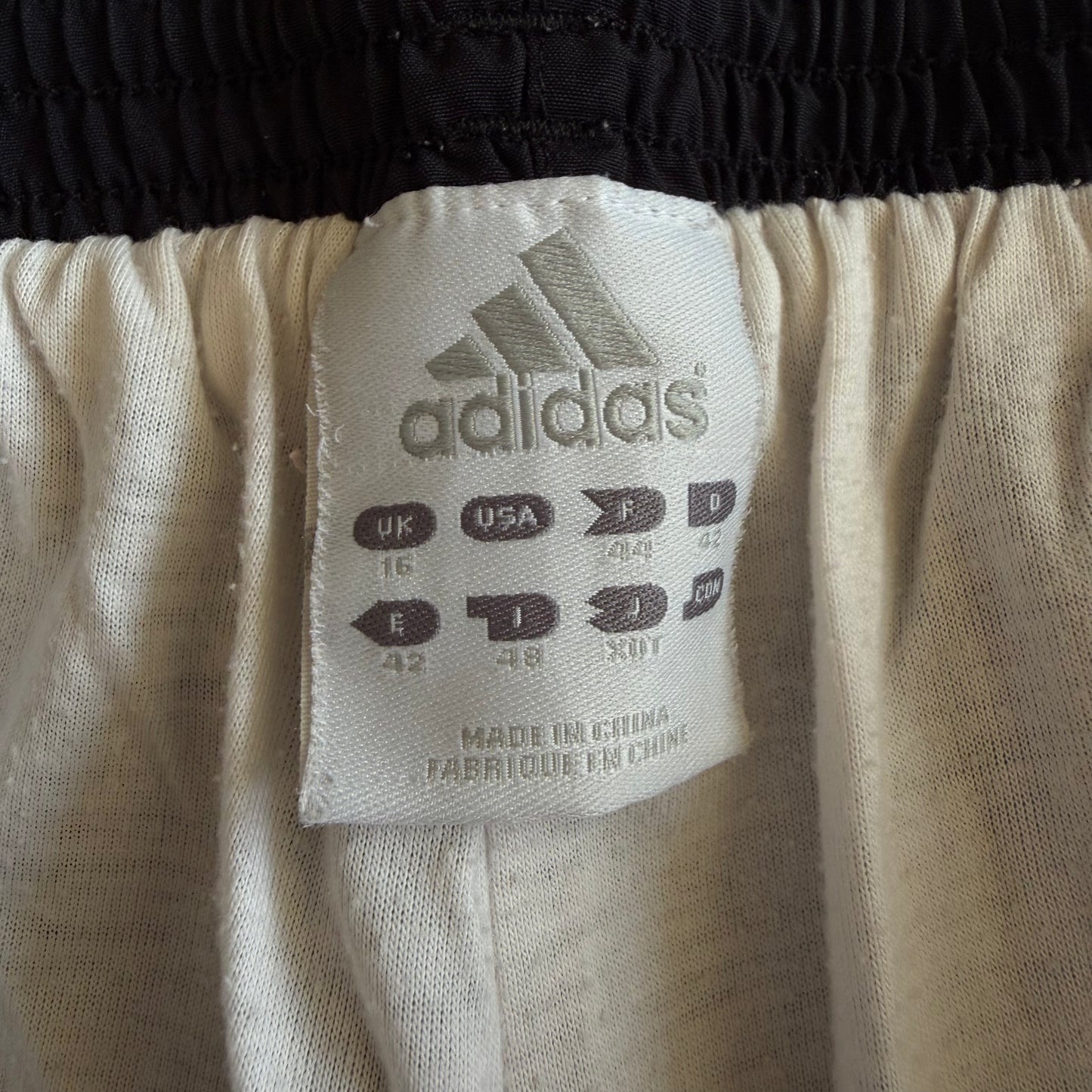 Y2K Adidas Classic Wide Leg Track Pants - M