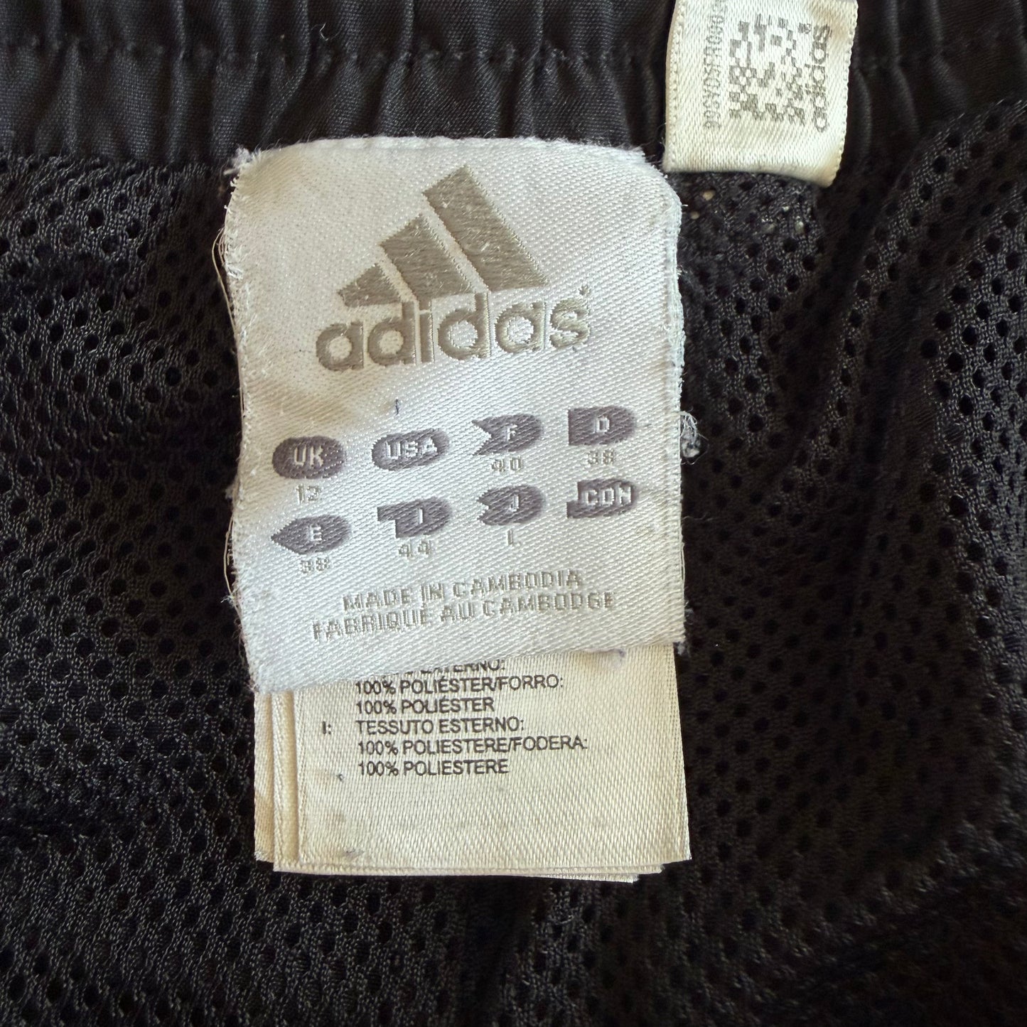 Y2K Adidas Three Stripe Baggy Track Pants - L