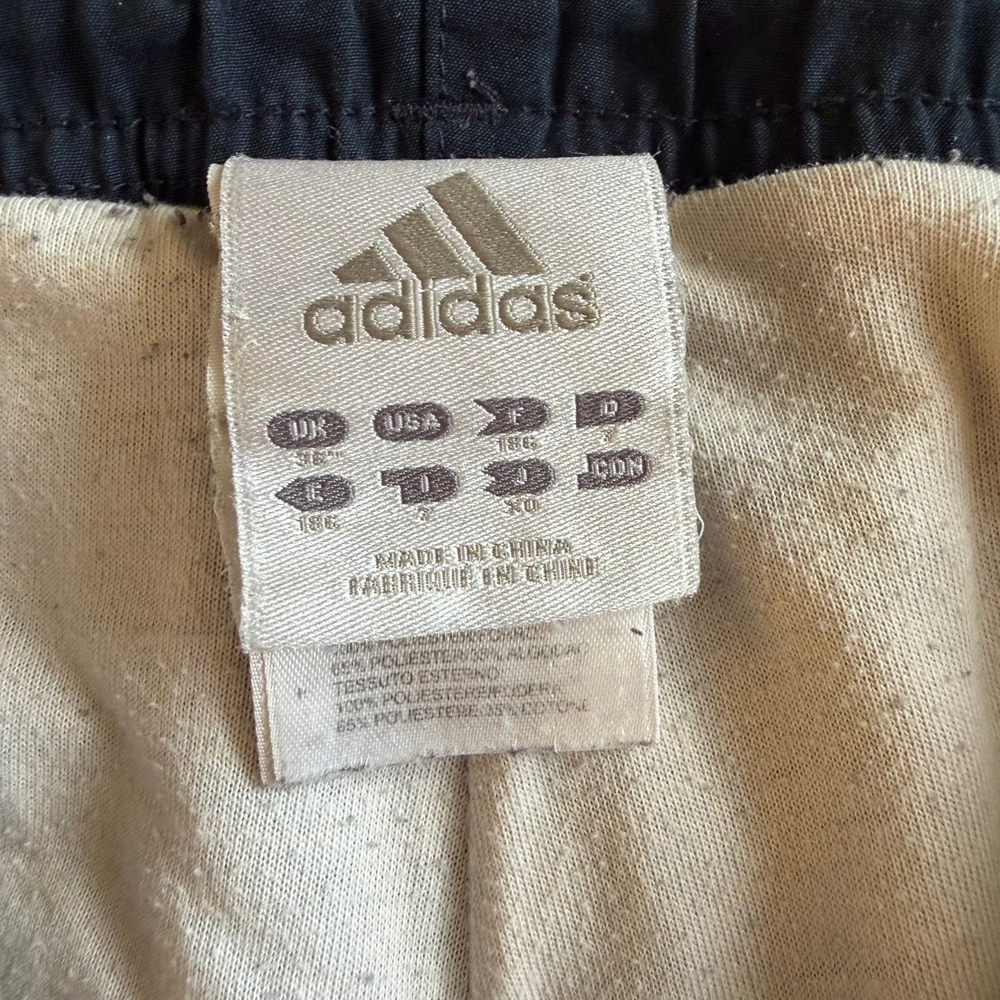 Y2K Adidas Three Stripe Baggy Track Pants - M