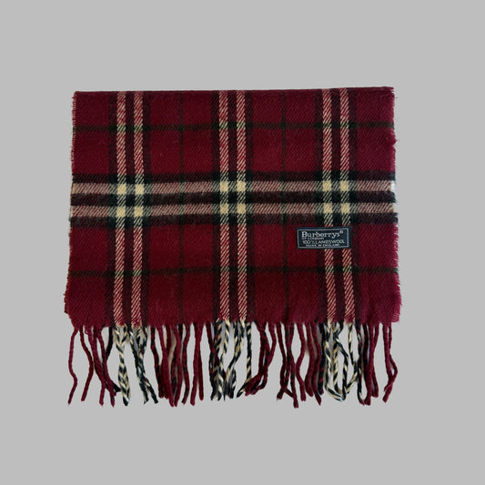 90s Burberry Lambwool Check scarf