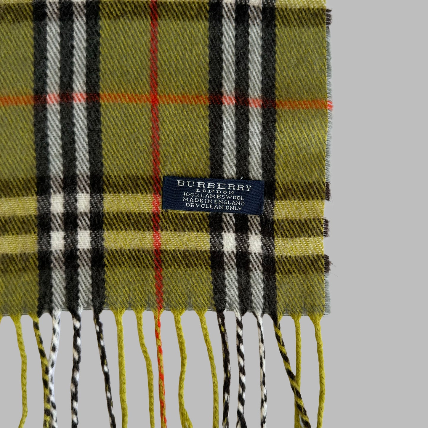 Y2K Burberry Lambswool Check Scarf