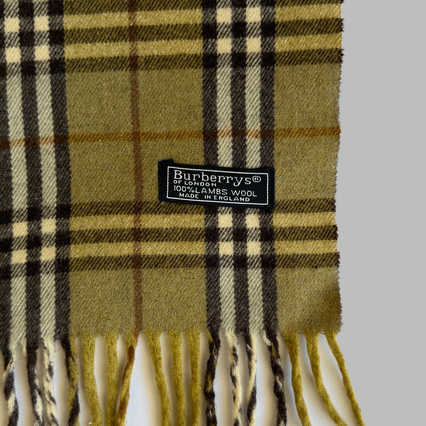 90s Burberry Lambswool Check Scarf