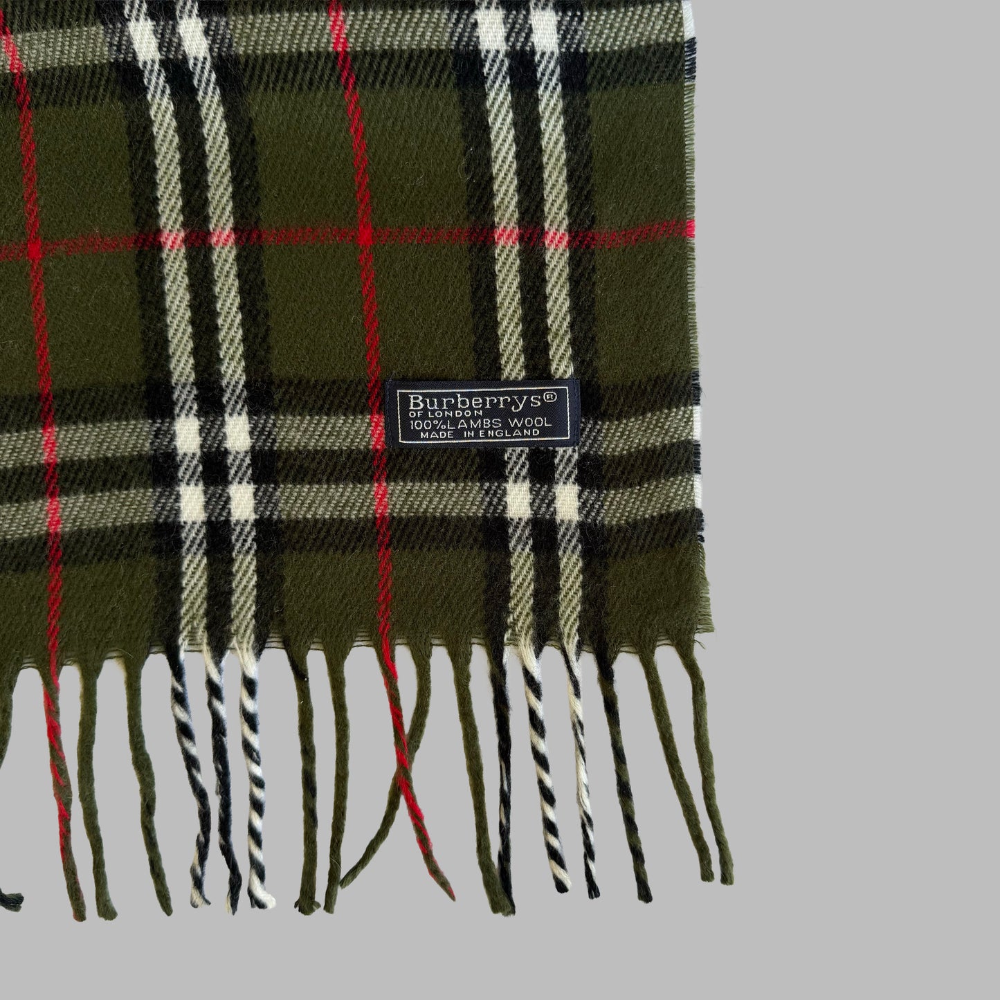 90s Burberry Lambswool Check Scarf