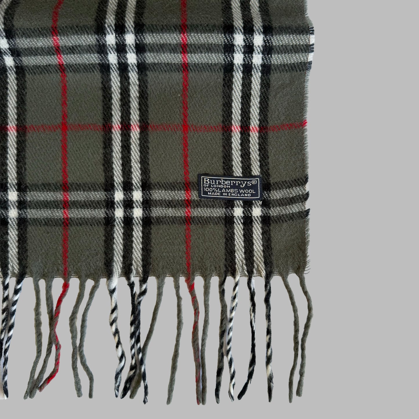 90s Burberry Lambswool Check Scarf