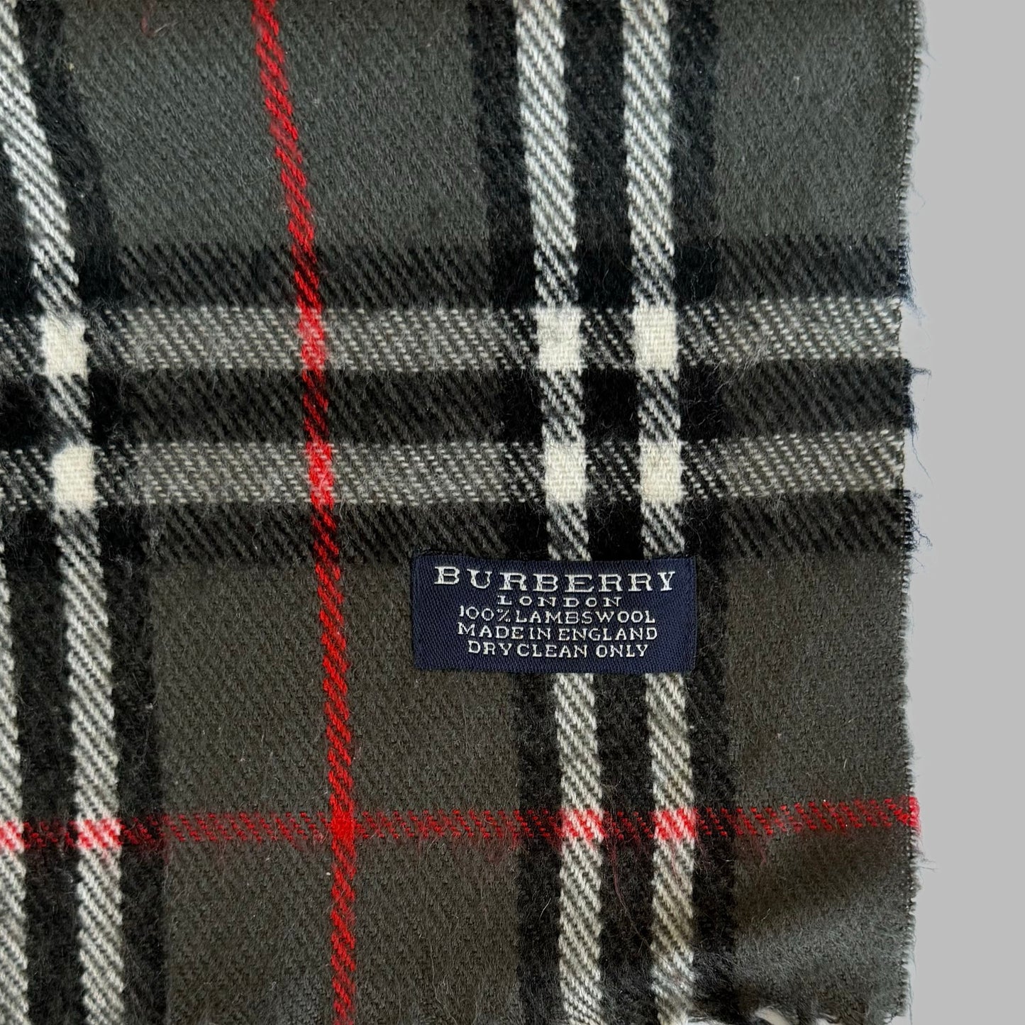 Y2K Burberry Lambswool Check Scarf