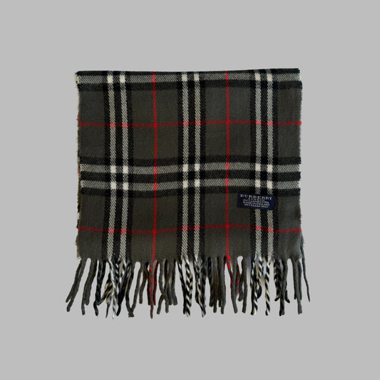 Y2K Burberry Lambswool Check Scarf