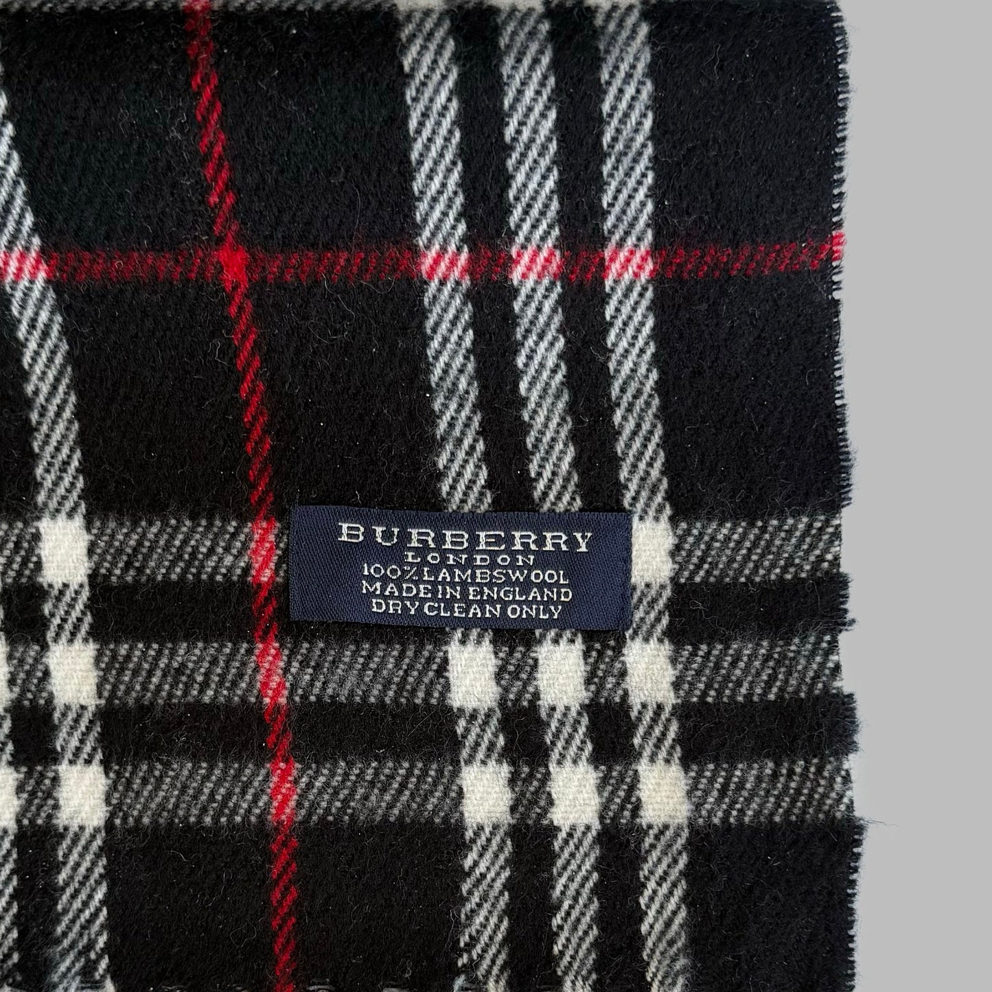 Y2K Burberry Lambswool Check Scarf