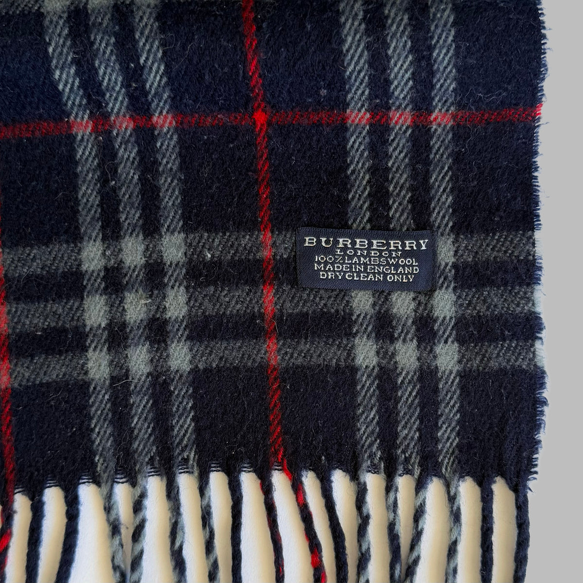 90s Burberry Lambswool Nova Check Scarf