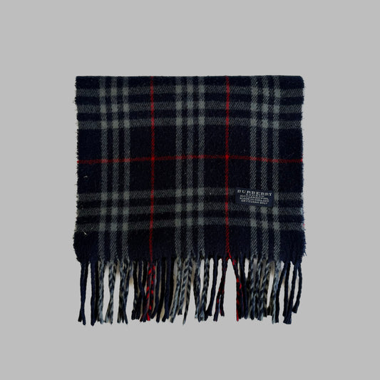 Y2K Burberry Lambswool Check Scarf