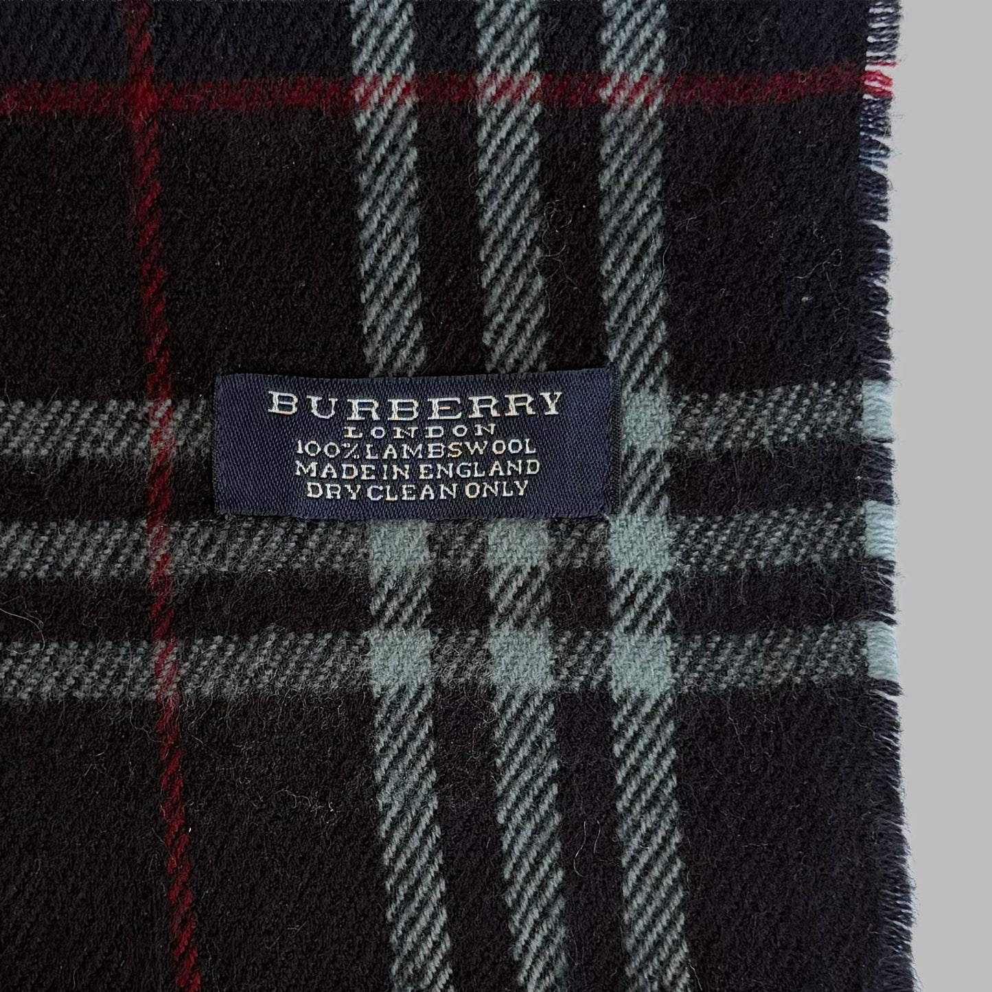 Y2K Burberry Lambswool Check Scarf