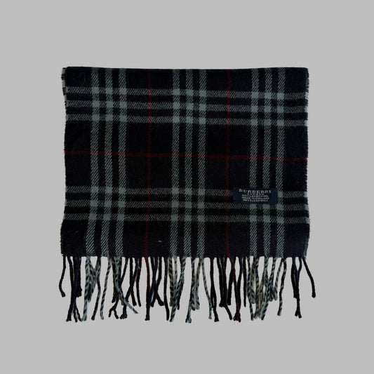 Y2K Burberry Lambswool Check Scarf