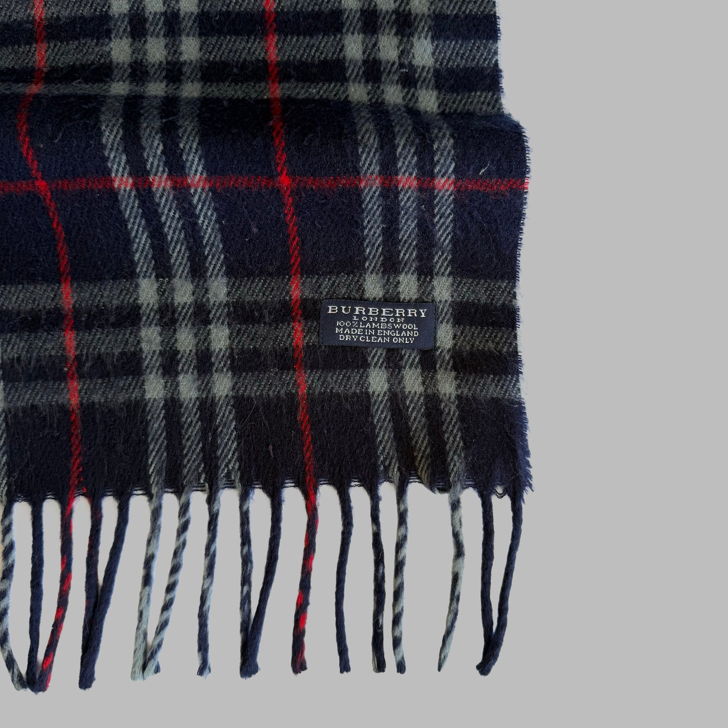 Y2K Burberry Lambswool Check Scarf