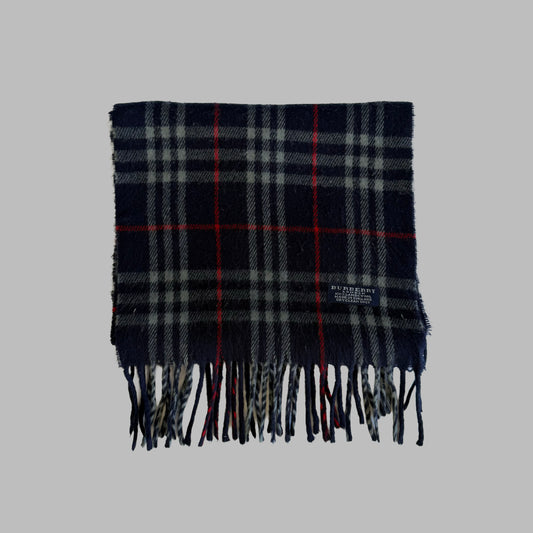 Y2K Burberry Lambswool Check Scarf