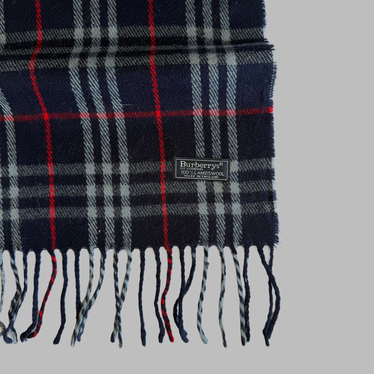 90s Burberry Lambswool Check Scarf