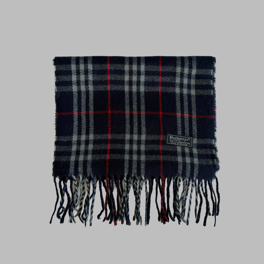 90s Burberry Lambswool Check Scarf