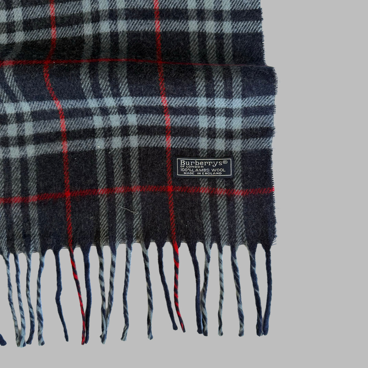 90s Burberry Lambswool Nova Check Scarf