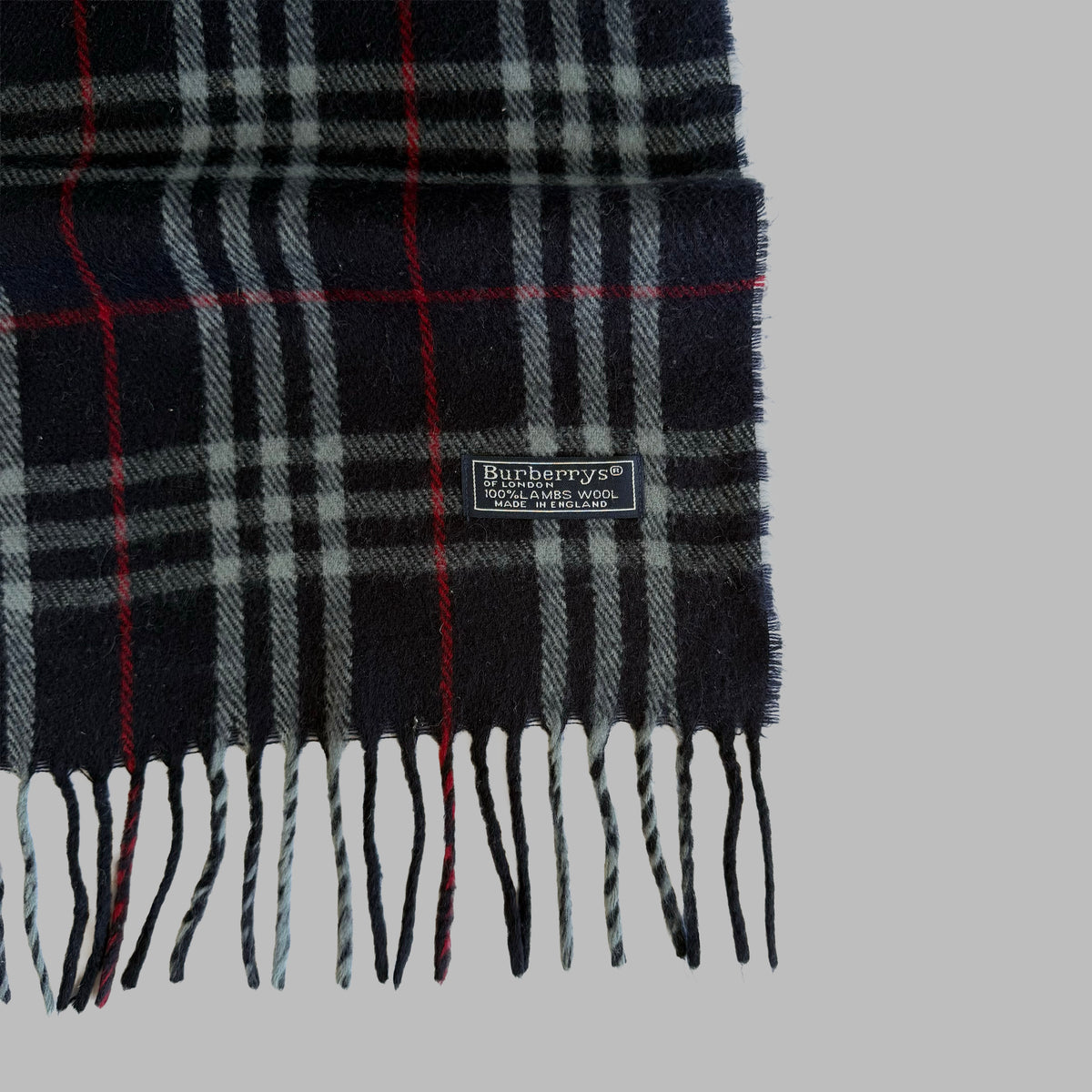 90s Burberry Lambswool Nova Check Scarf