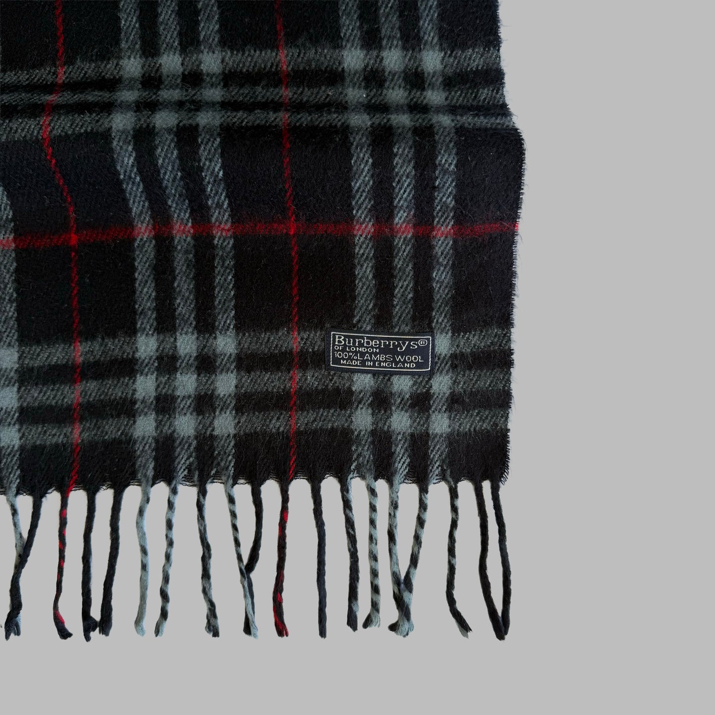 90s Burberry Lambswool Check Scarf