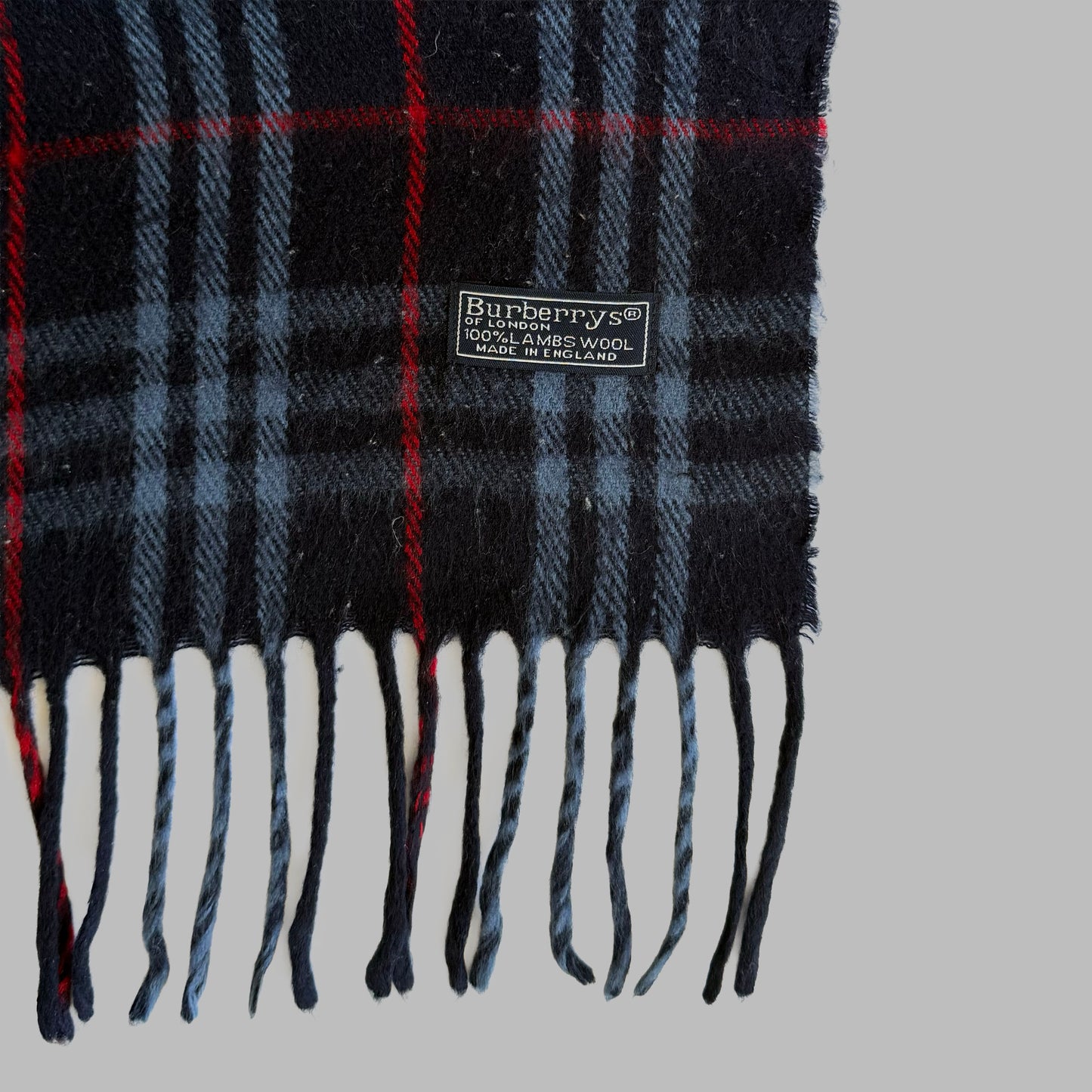 90s Burberry Lambswool Check Scarf