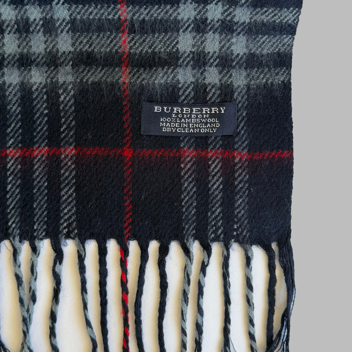 90s Burberry Lambswool Nova Check Scarf