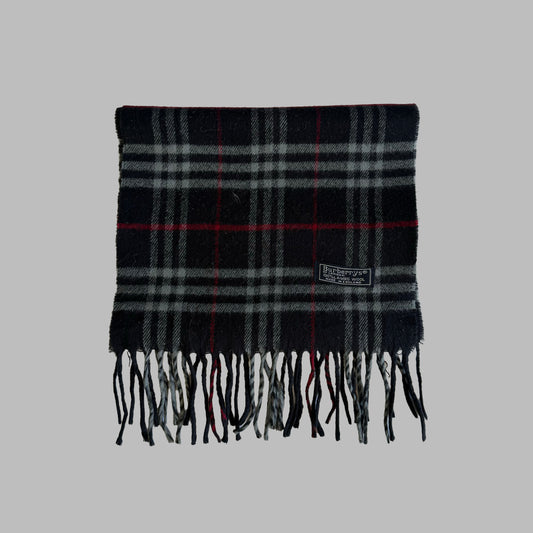 90s Burberry Lambswool Check Scarf