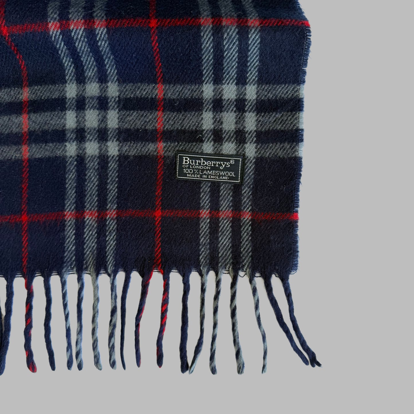 90s Burberry Lambswool Nova Check Scarf