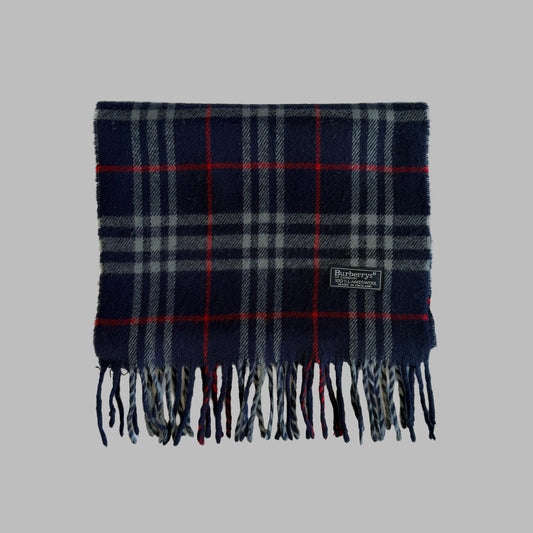 90s Burberry Lambswool Check Scarf