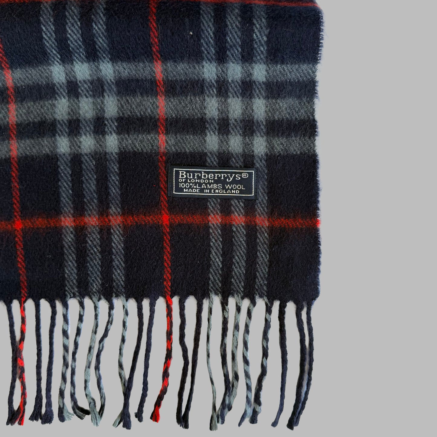 90s Burberry Lambswool Check Scarf