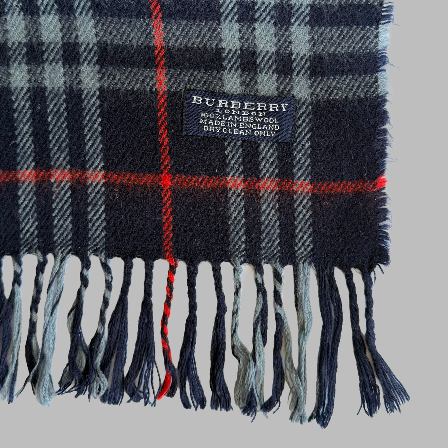 Y2K Burberry Lambswool Check Scarf