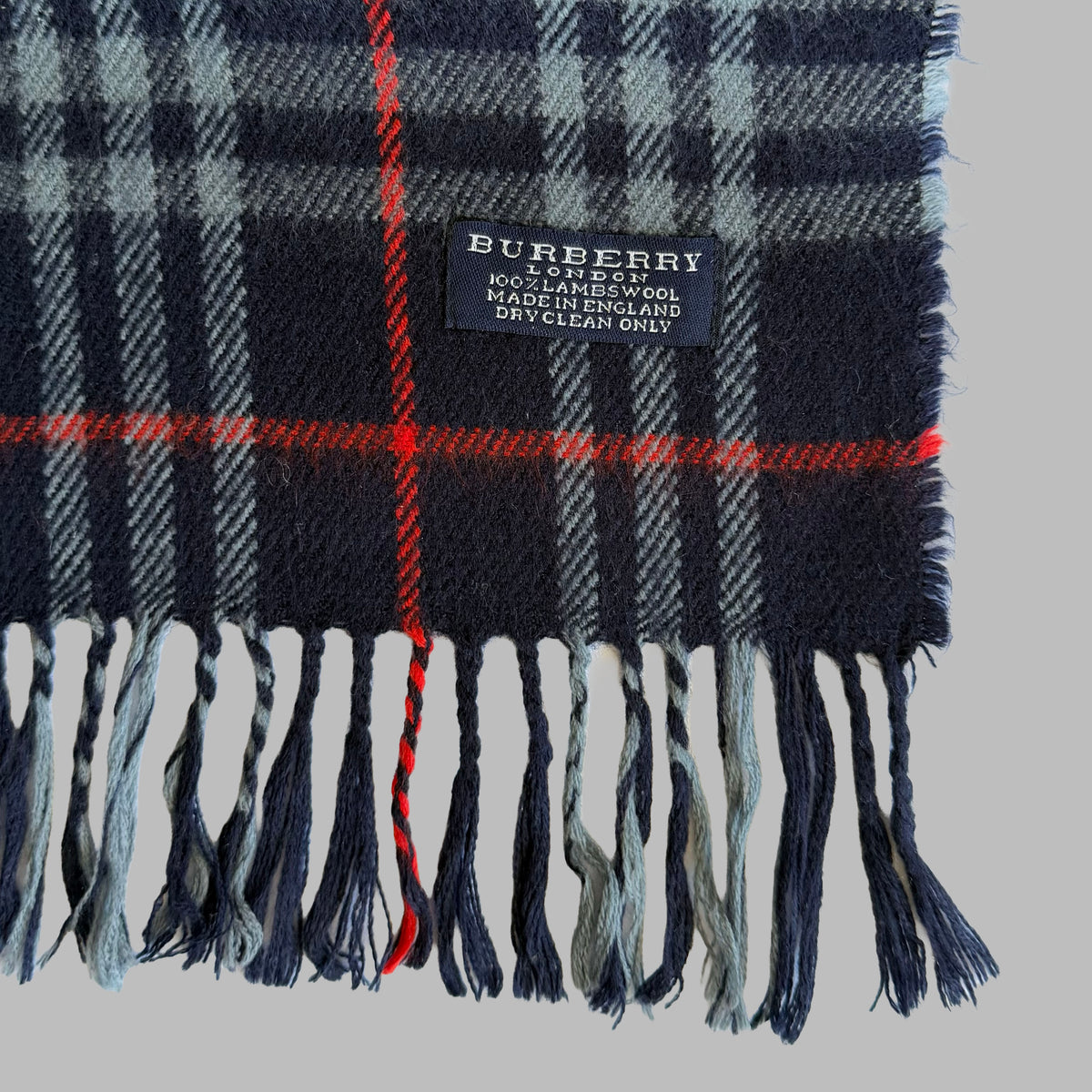 90s Burberry Lambswool Nova Check Scarf