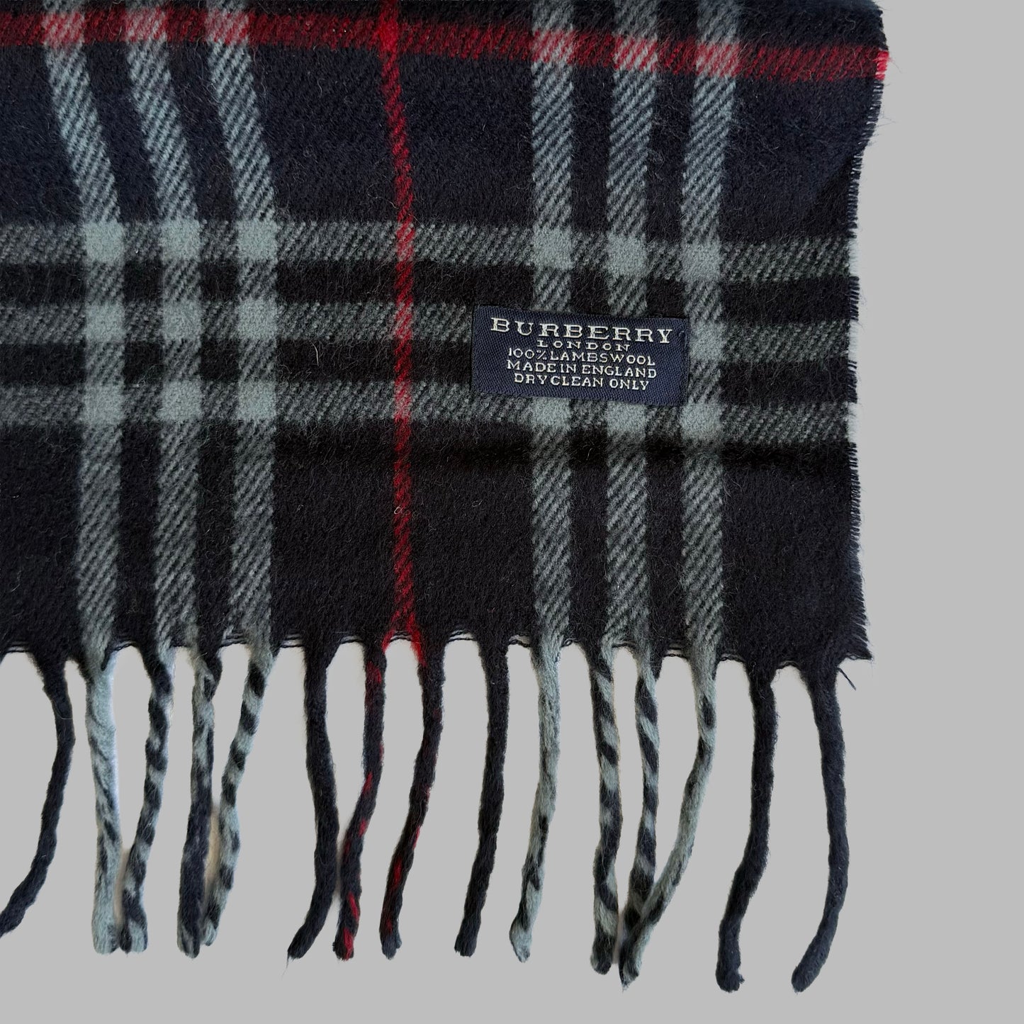 90s Burberry Lambswool Nova Check Scarf
