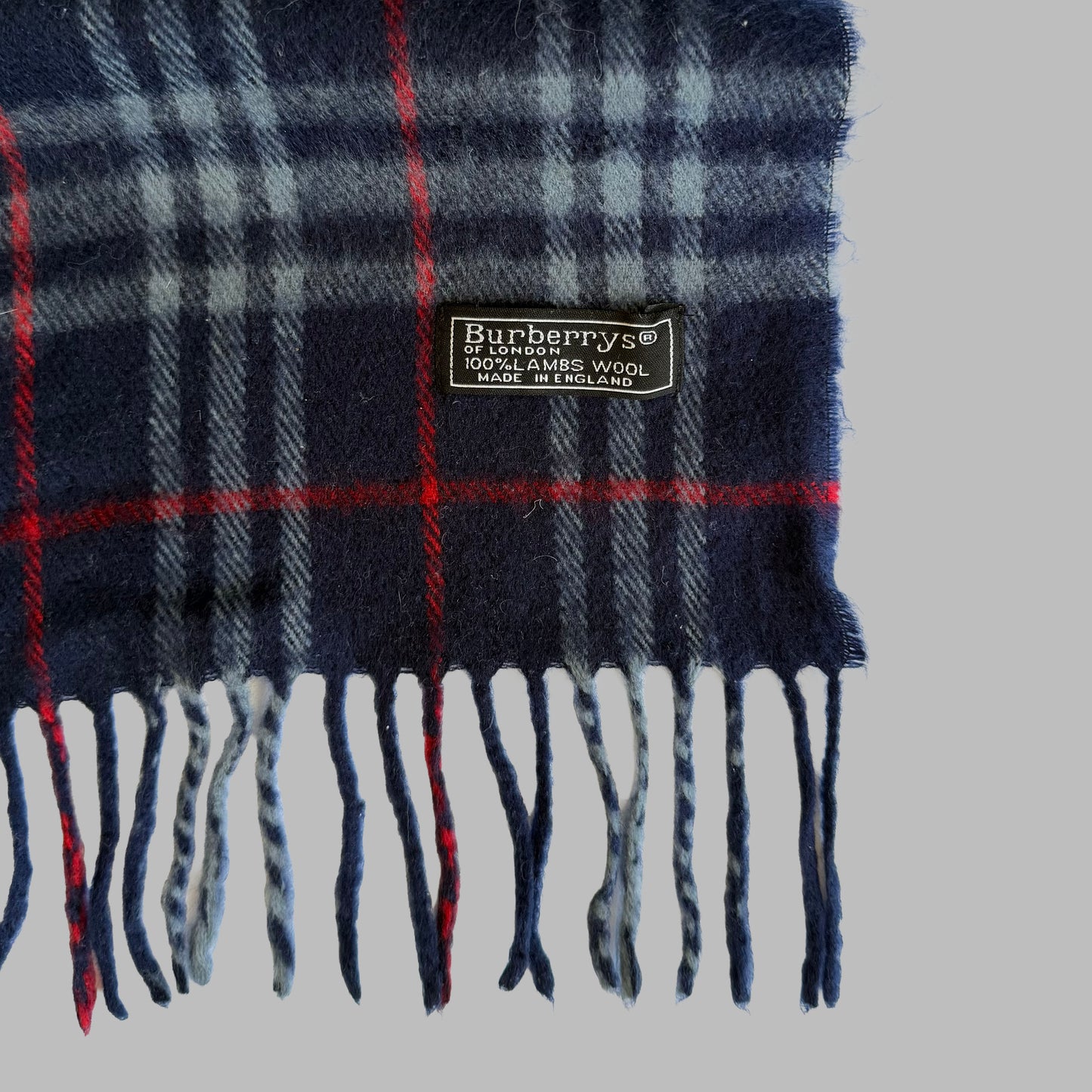 90s Burberry Lambswool Check Scarf