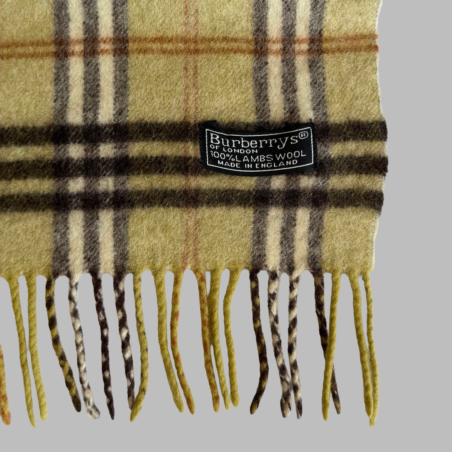 90s Burberry Lambswool Check Scarf