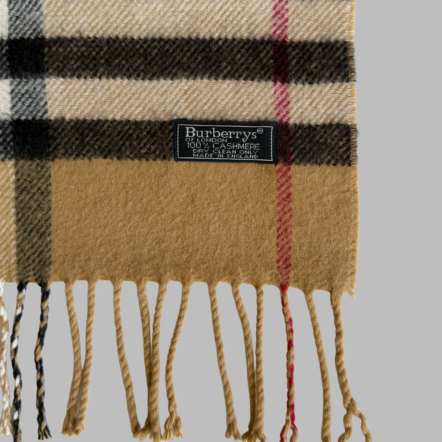 90s Burberry Cashmere Nova Check Scarf