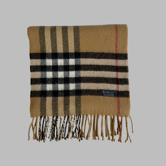 90s Burberry Cashmere Nova Check Scarf