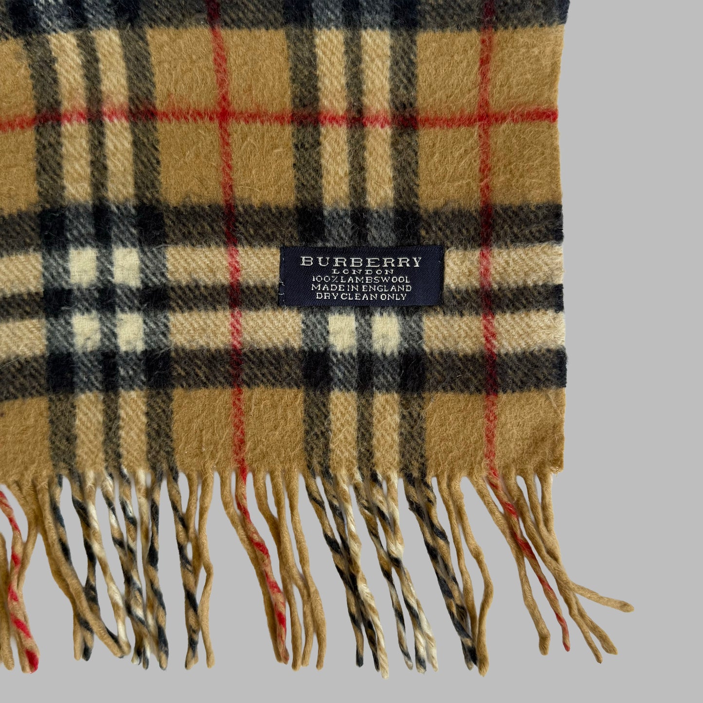 Y2K Burberry Lambswool Nova Check Scarf