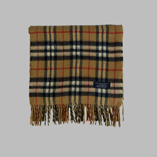Y2K Burberry Lambswool Nova Check Scarf
