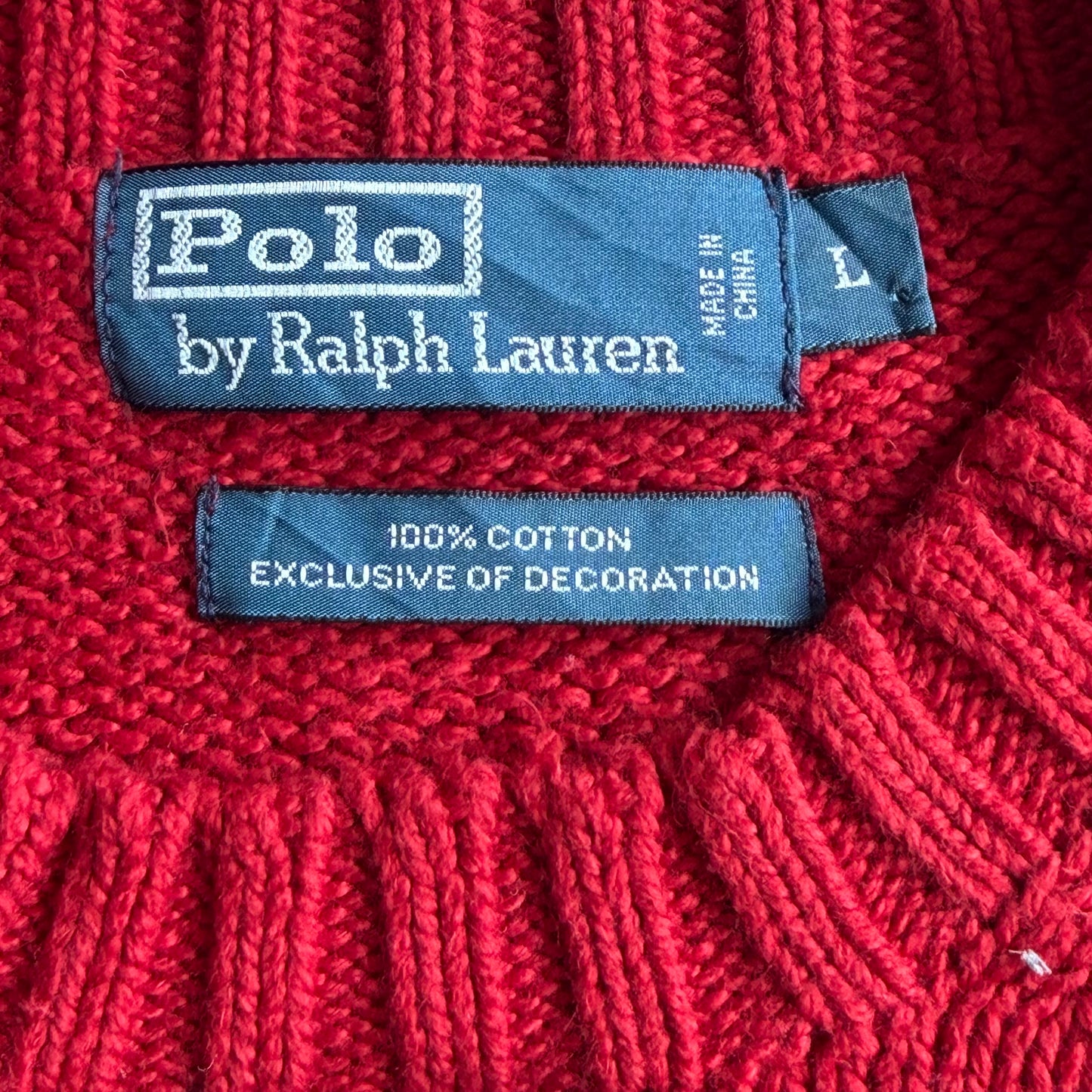 90s Polo Ralph Lauren Heavy Knit - L