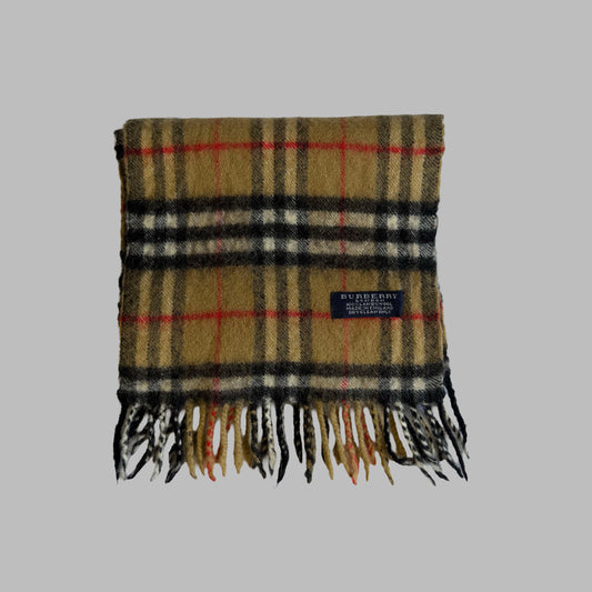 Y2K Burberry Lambswool Nova Check Scarf