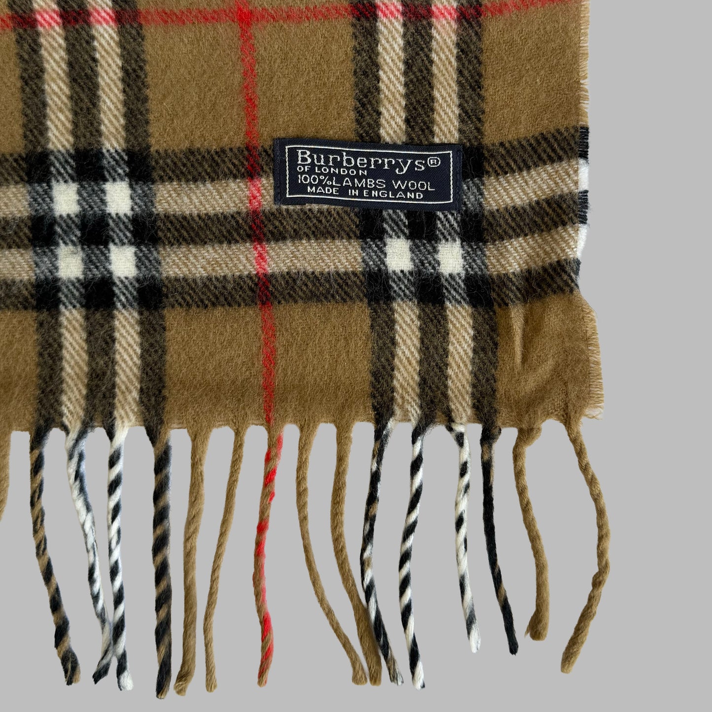90s Burberry Lambswool Nova Check Scarf