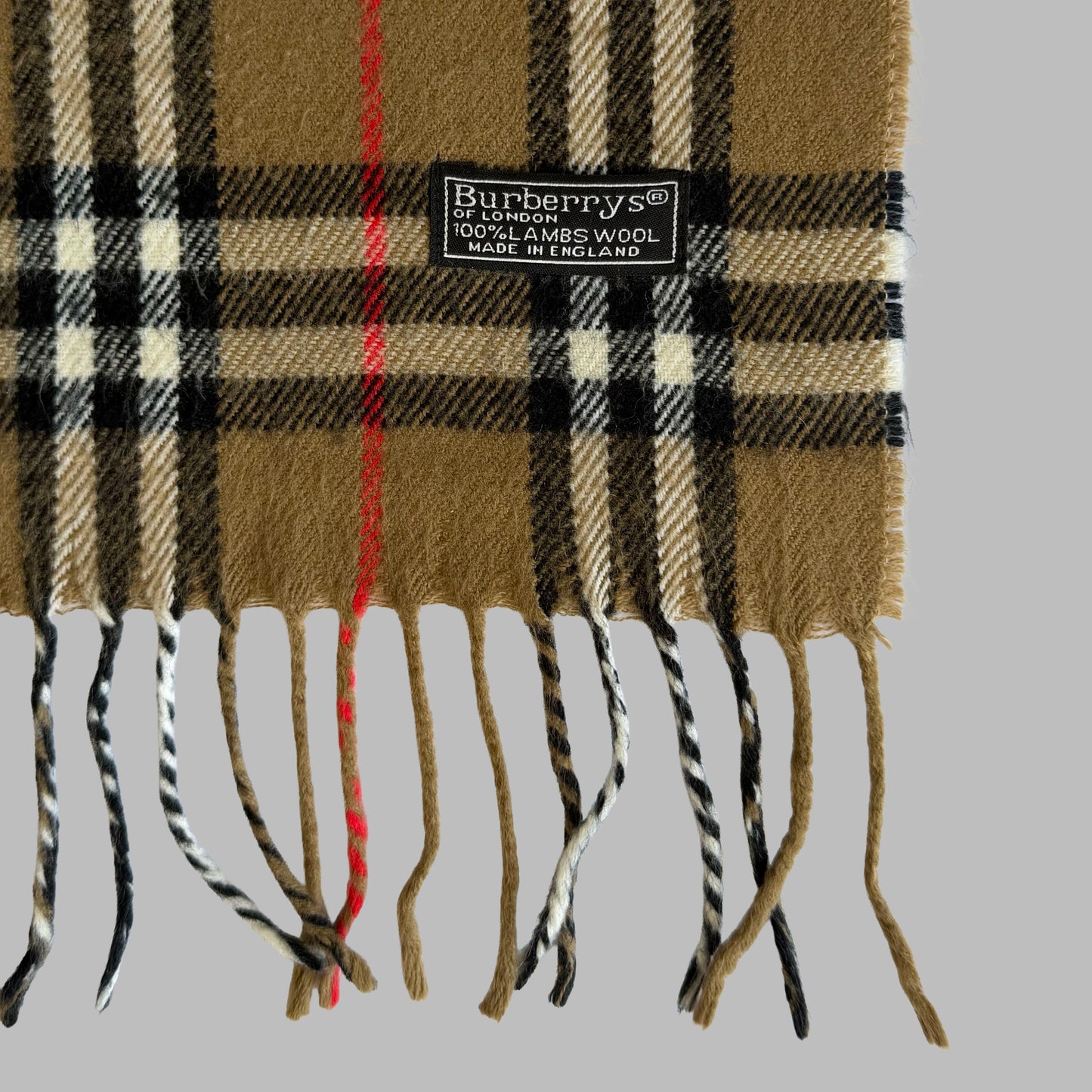 90s Burberry Lambswool Nova Check Scarf